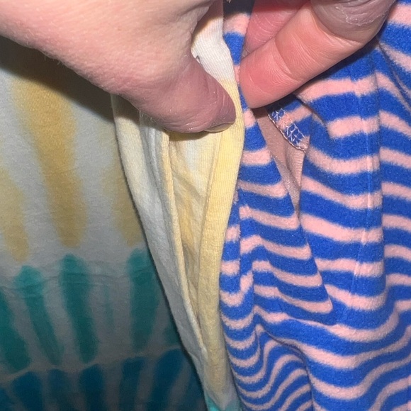 EUC Lands' End Quarter Zip Striped Fleece Dress & Tie Dye Rainbow Maxi Dress XL - Picture 11 of 11